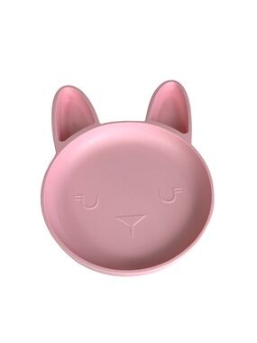 cloud island Bunny Silicone Divided Plate - Light Pink